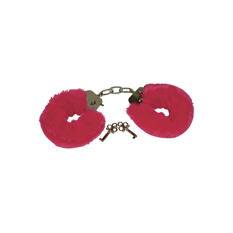 Algemas Metal Com Peluche - Encarnado Algemas Metal Com Peluche - Encarnado
