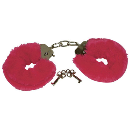 Algemas Metal Com Peluche - Encarnado