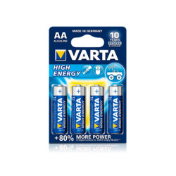Pilhas Varta Hi Energy Alcalinas AA/LR6 - Pack 4