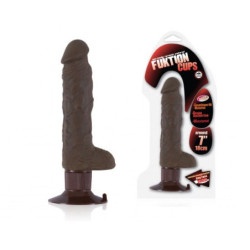 Vibrador Com Ventosa - 13cm Castanho