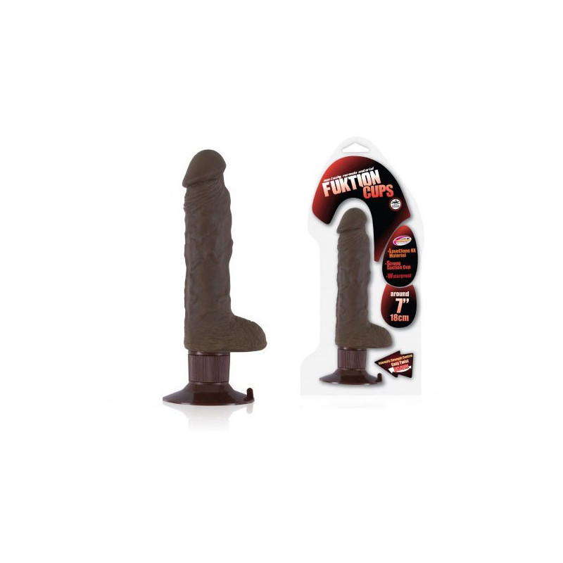 Vibrador Com Ventosa - 13cm Castanho Vibrador Com Ventosa - 13cm Castanho