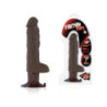 Vibrador Com Ventosa - 13cm Castanho