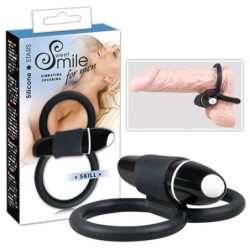 Anel Ereção Duplo Com Vibração Sweet Smile