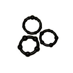 Conjunto Anéis Ereção - 21 - 23 - 24mm Preto