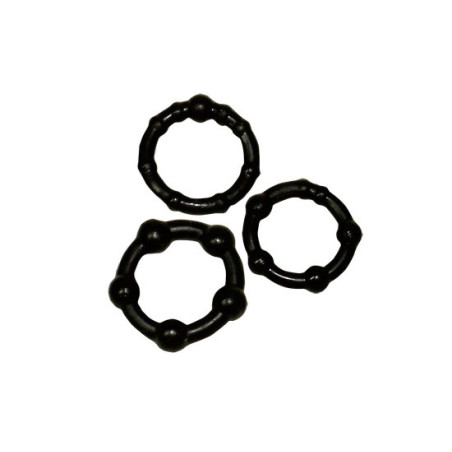 Conjunto Anéis Ereção - 21 - 23 - 24mm Preto