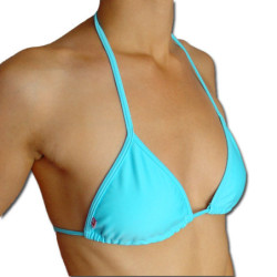 Top Bikini Brasileiro médio - Azul Turquesa