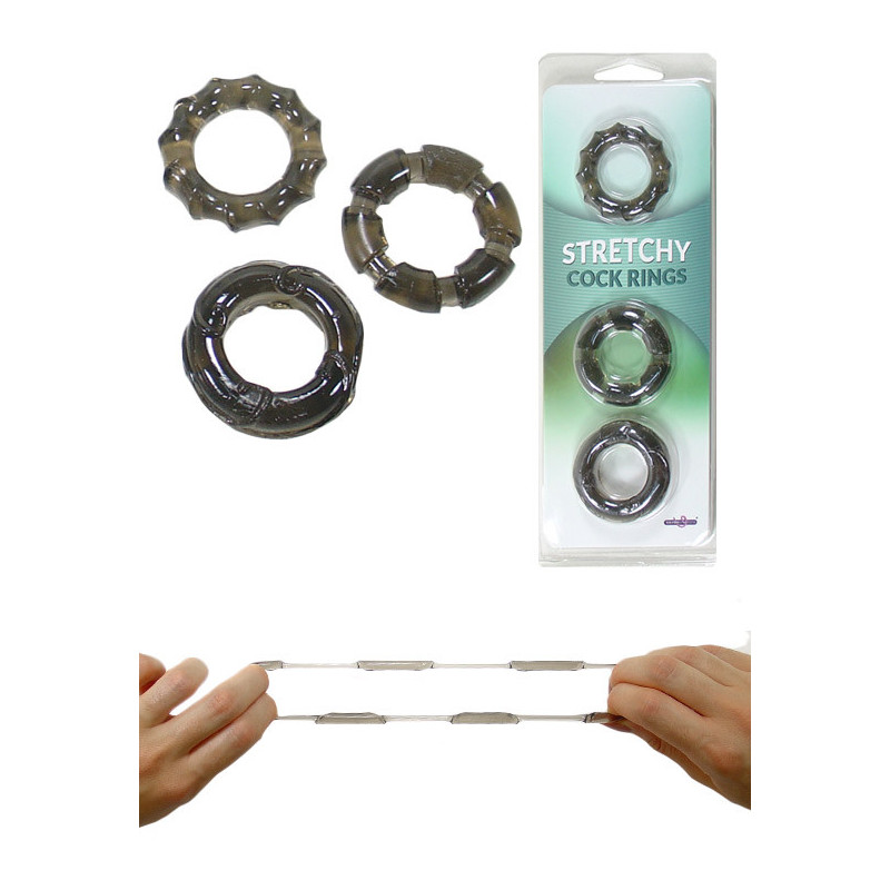 Conjunto Anéis Erecção - Negro Conjunto Anéis Erecção - Negro